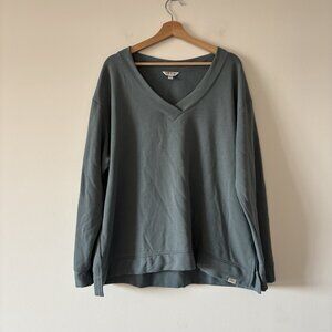 ORVIS Classic Collection Women's V-Neck Long Sleeve Sweatshirt 3X Lounge Casual